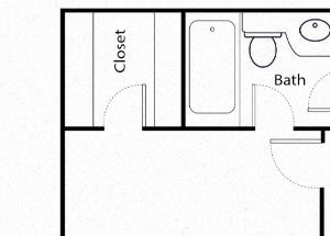 aspen 1 bed 1 bed - 1 bath floor plan